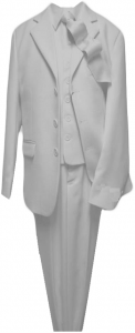 BOYS 5 PC. SUIT (2121309-5) WHITE